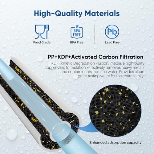 PUREPLUS 10" x 4.5" Whole House Heavy Metal Reduction Water Filter,4 PACK - size: 4 Count (Pack of 1), style: Heavy Metals Removal（DELUXE)