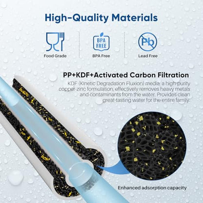 PUREPLUS 10" x 4.5" Whole House Heavy Metal Reduction Water Filter,4 PACK - size: 4 Count (Pack of 1), style: Heavy Metals Removal（DELUXE)