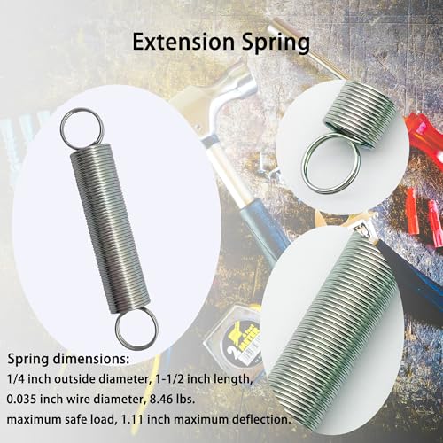 685383 Extension Spring 0.035 GA x 1/4 in. x 1-1/2 in. 0.025 GA x 11/32 in. x 1-7/8 in for SP 9600 SP 9604 Zinc-Plated Finish
