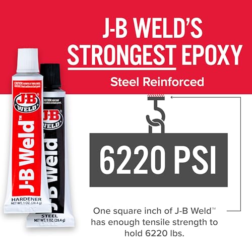 J-B Weld 8265S Cold Weld Steel Reinforced Epoxy with Hardener, 2 oz (1)