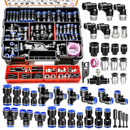 mankk 210 PCS Quick Connect Air Hose Fitting Assortment Kit - color: 210PCS