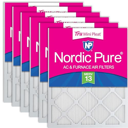 Nordic Pure 16x25x1 Tru Mini Pleat MERV 13 AC Furnace Air Filters 6 Pack - style: MERV 13 Tru Mini Pleat