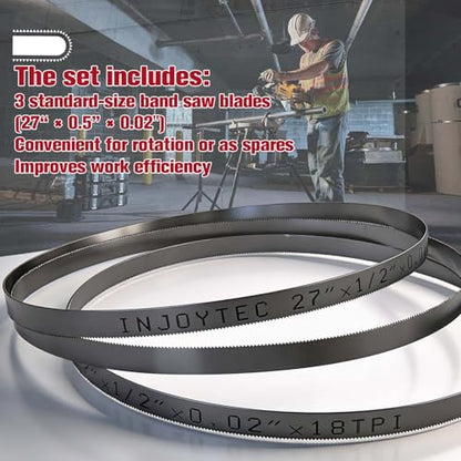 27 Inch Bandsaw Blades 18 TPI Sub-Compact Portable Band Saw Blades - size: 18T