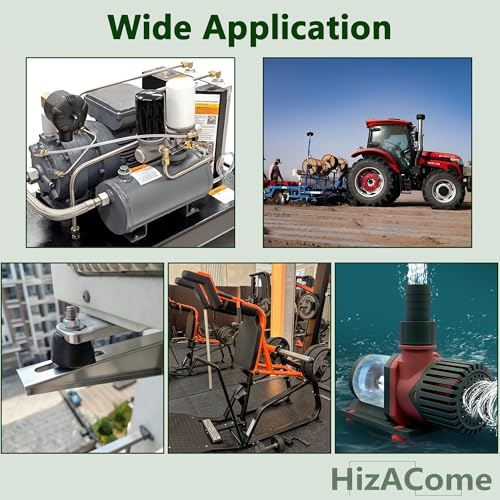 M8 45x32mm Rubber Isolator Mounts, 4 Pcs Double Studs Anti-Vibration Mounts for Generators, Compressors, Motor Engines, Pumps - size: D45*H32mm
