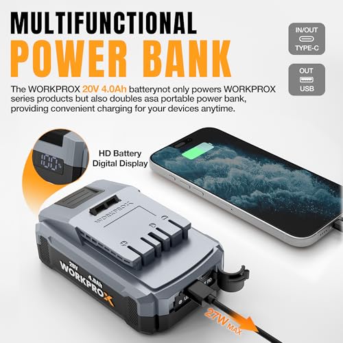 WORKPROX 20V Brushless Cordless Rotary Hammer Drill