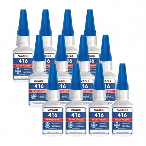 416 Super Bonder Instant Adhesive Clear for High Temp & Vibration 20g Suitable for Metal Plastic and Rubber 12 Pack - size: 416, style: 12 Pack