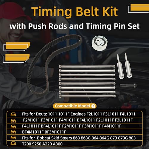 Timing Belt Kit Push Rods Timing Pin Set Pulleys for Deutz F2L1011