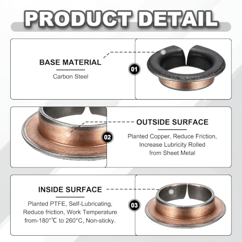 uxcell 40Pcs Flanged Sleeve Bearing, 12mm Bore x 14mm OD x 5mm Length - size: 12×14×5mm