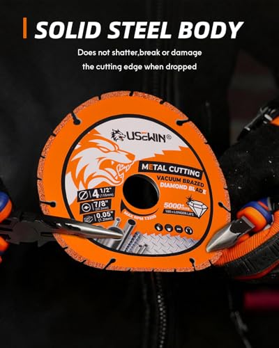 2 Pack Cut Off Wheels 4 1/2 Inch with 7/8" Arbor, Angle Grinder Cutting Disc, Diamond Cutting Wheel with 5000+ Cuts on INOX, Rebar, Angle Iron and Steel