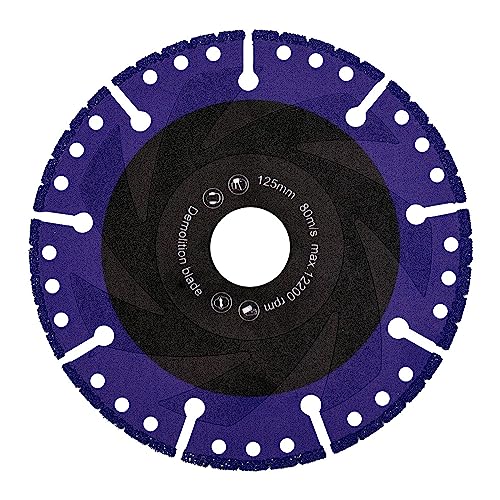 YIJING 5" Diamond Metal Cutting Wheel for Rebar Sheet Metal Angle Iron Stainless Steel - size: 5 inch