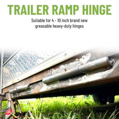 Weld On Trailer Ramp Hinge 10", Greasable Ramp Door Hinges, Pack of 4