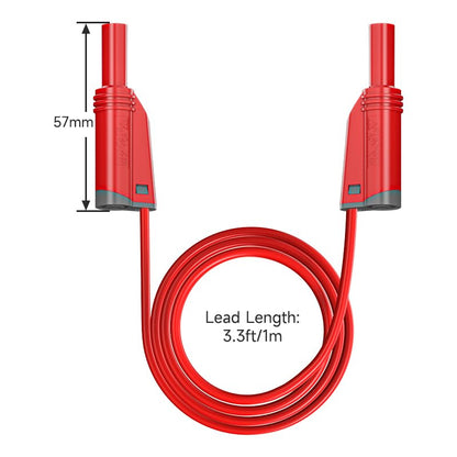 Goupchn 5PCS 4mm Safety Shrouded Banana Plug Silicone Test Leads - color: Five Colors, size: Test Leads