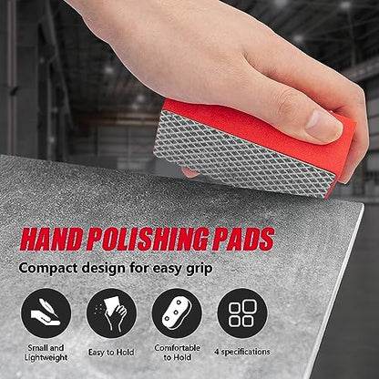1Pcs Diamond Hand Polishing Pads, 400# (Grid) - style: Grid-1Pcs-400#