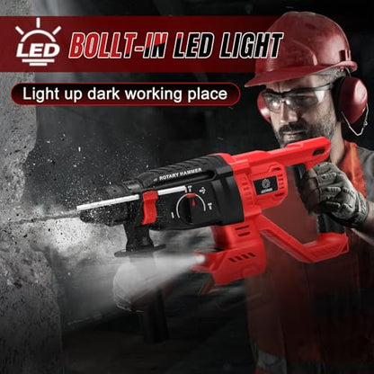 Cordless Rotary Hammer Drill for Milwaukee M18 18V Battery