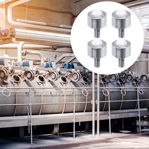 4 Pcs Transfer Bearing Flange Mounted Nylon Roller 0.59 Inch 99lbs Load Capacity