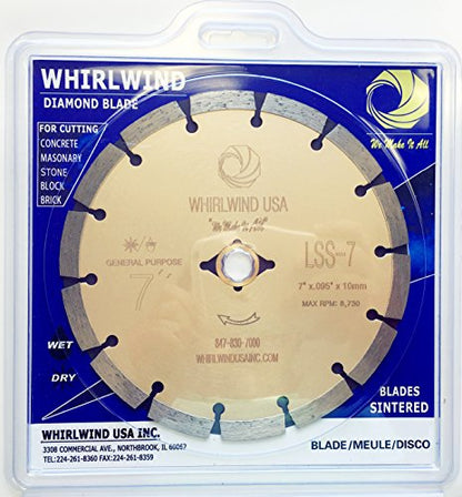 7 Inch General Purpose Segmented Diamond Saw Blade - size: 7" LSS
