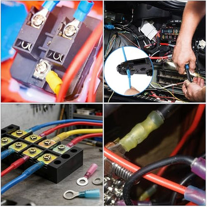 ZQZ 295Pcs Heat Shrink Marine Wire Connectors Assortment Kit, Waterproof - size: Heat Shrink