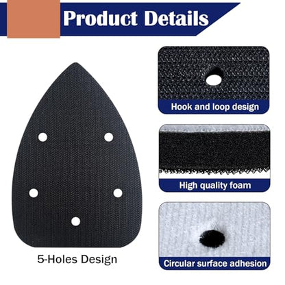 5 PCS Mouse Detail Sanding Interface Pads 5 Holes