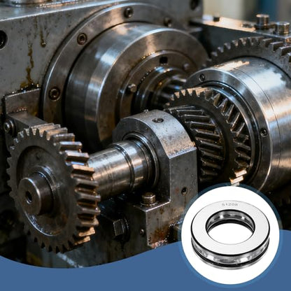 uxcell 2Pcs Thrust Ball Bearings, 40mm Bore 68mm OD 19mm Thick 51208 ABEC5 - size: 51208 40mm x 68mm x 19mm