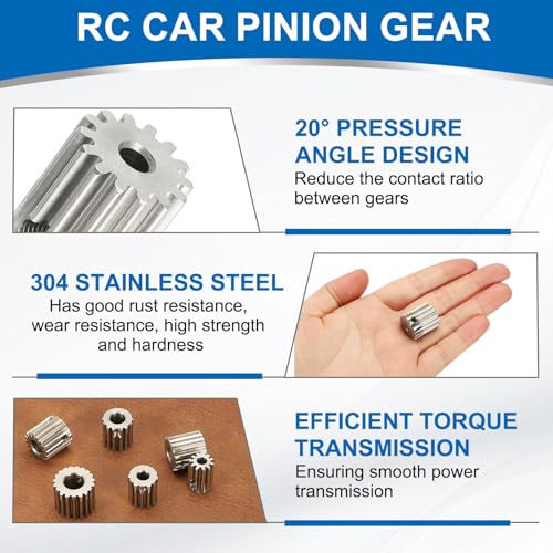uxcell 1 Mod 14T Spur Gear 4mm Bore, 304 Stainless Steel Pinion Gear - size: 1 Mod 14T, 4mm