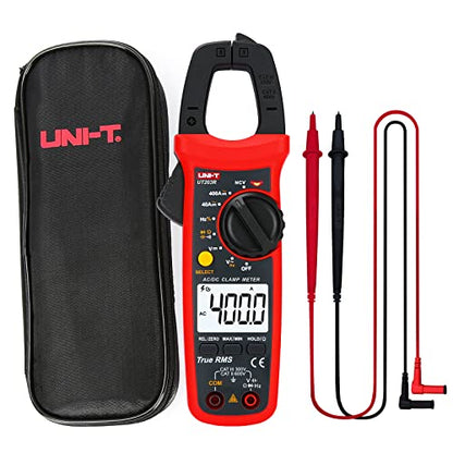 UNI-T Digital Clamp Meter UT203R AC Current True RMS Volt Amp Ohm Meter HVAC Clamp On Multimeter, Auto Ranging 4,000 Counts NCV AC DC Voltage Frequency Resistance Capacitance Continuity Diode Tester - size: UT203R