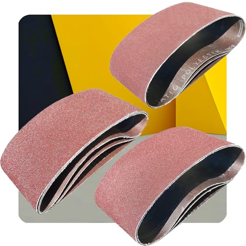 Tonmp 15 PCS 4" x 21" Premium Sanding Belts - 5 Each of 40 80 120 Grit Aluminum Oxide Sanding Belts For Belt sander (4x21 inch) - size: 4x21 inch