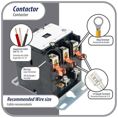 Appli Parts APAC-330120 Heavy Duty Contactor 3 Poles 30A 120V Coil Replacement for AC Compressors and Electrical Applications UL Certified E476929 - size: 3 Pole / 30A / 120V