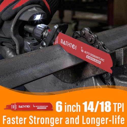 25 Pack 6 Inch 14/18 Tpi Reciprocating Saw Blades for Metal Cutting - size: 6 Inch 14/18TPI