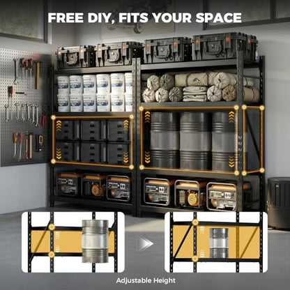 CAMMOO 6000LBS Heavy Duty Storage Shelves, 61''W x 24''D x 72''H - size: 61''W x 24''D x 72''H