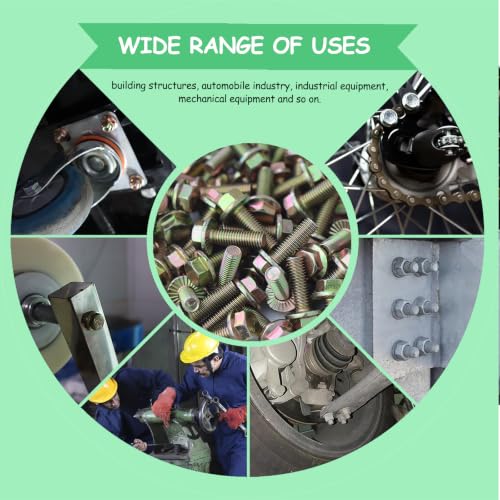404Pcs Class 10.9 Metric Flange Bolts Kit - M6 M8 M10 (12-30mm) - size: M6 x 1, M8 x 1.25, M10 x 1.5