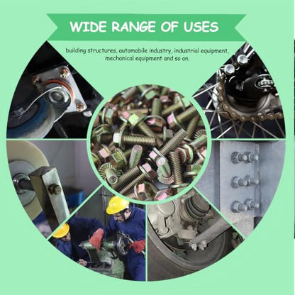 404Pcs Class 10.9 Metric Flange Bolts Kit - M6 M8 M10 (12-30mm) - size: M6 x 1, M8 x 1.25, M10 x 1.5