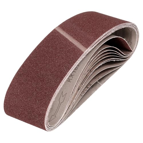 HARFINGTON 3 x 24 Inch Sanding Belts, 10 Pcs 60 Grits Aluminum Oxide Abrasive Belt Sander File Belt for Woodworking, Metal Polishing, Knife Sharpener - size: 3 x 24 Inch(60 Grit)