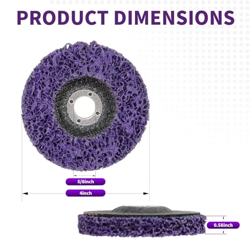 Nakkaa 20 Pack 4" x5/8" Strip Discs Stripping Wheel for Angle Grinder Clean - size: 4" x 5/8" (Pack of 2)