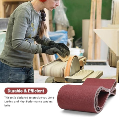 6 x 48 Sanding Belts 120 Grit,6 Pack - color: 120 Grit, size: 6x48in