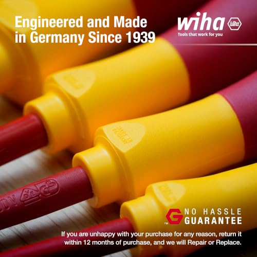 Wiha 32099 Insulated Screwdriver Set, 7-Piece 1000V Professional Tool Kit