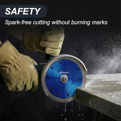 GoYonder 5pcs 5" Grinder Blades Tile Blade, Diamond Saw Blade for Cutting Porcelain Tiles Granite, 115mm Tile Cutting Blade for Angle Grinder - size: 5"-5 PCS