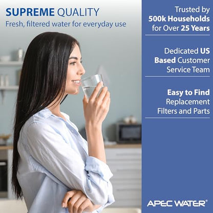 APEC FILTER-MAX90 US Made 90 GPD Complete Replacement Filter Set for Ultimate Series Reverse Osmosis Water Filter System (for Standard 1/4" Output System) - style: Complete Filter Set + 1/4" output