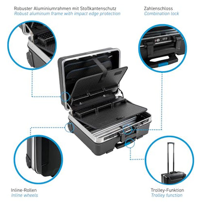 B&W GO mobile tool case with MODULE tool storage system (ABS case, volume 36 l, 48 x 37.5 x 20 cm inner) 120.04/M, tools not included - size: 48 x 37,5 x 20 cm - large, style: module tool holder systems