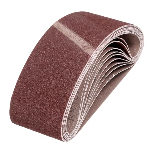 HARFINGTON 2-1/2 x 14 Inch Sanding Belts, 10 Pcs 80 Grits Aluminum Oxide Abrasive Belt Sander File Belt for Woodworking, Metal Polishing, Knife Sharpener - size: 2-1/2 x 14 Inch(80 Grit)