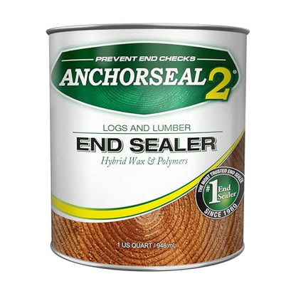 ANCHORSEAL 2 Log and Lumber End Grain Sealer, Prevents Checking, 1 Quart - size: 1 Quart