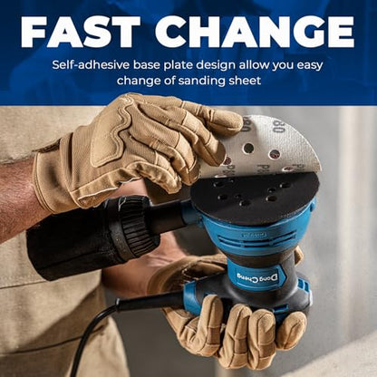 Dong Cheng 5-Inch Random Orbital Sander, 2.5 Amp 12000 OPM