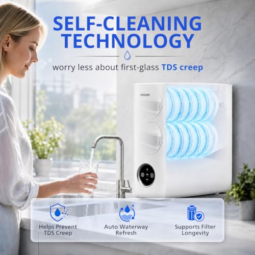 Philips Tankless Reverse Osmosis System, 600 GPD, Self-Cleaning RO System - size: High‑Flow Model