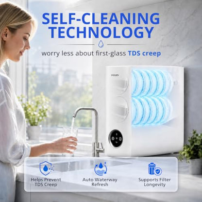 Philips Tankless Reverse Osmosis System, 600 GPD, Self-Cleaning RO System - size: High‑Flow Model