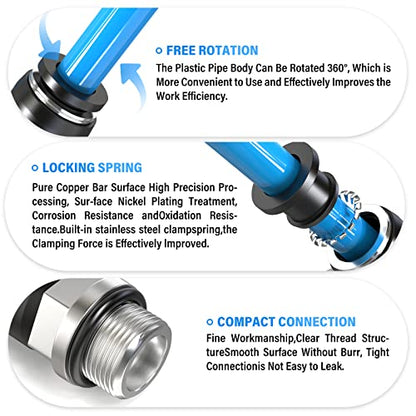 TAILONZ 4mm x 1/4" BSP Push to Connect Elbow Fitting 10Pcs - size: 4mm OD 1/4" BSP
