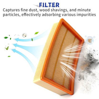 31345012010 Flat pleated dust collector filter cartridge suitable for Fein Turbo I and II series including HEPA and Set models etc Compatible With 9-20-27 9-20-28