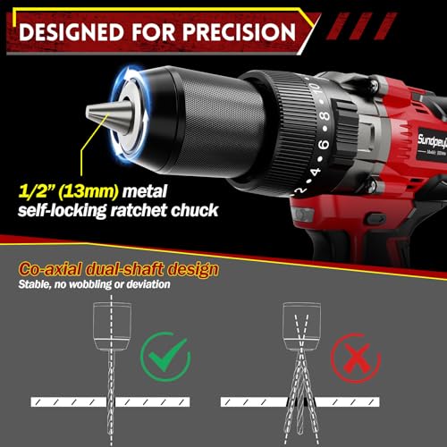 1151In-lbs High Torque Brushless Cordless Hammer Drill 28500 BPM
