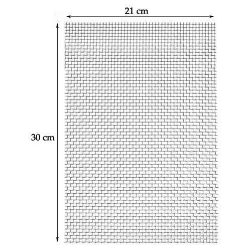 TIMESETL 3 Pcs Stainless Steel Woven Wire 5 Mesh - 12" x 8"(30x21cm) Metal Security Guard Garden Screen Cabinets Mesh - size: 12" x 8" 5 Mesh