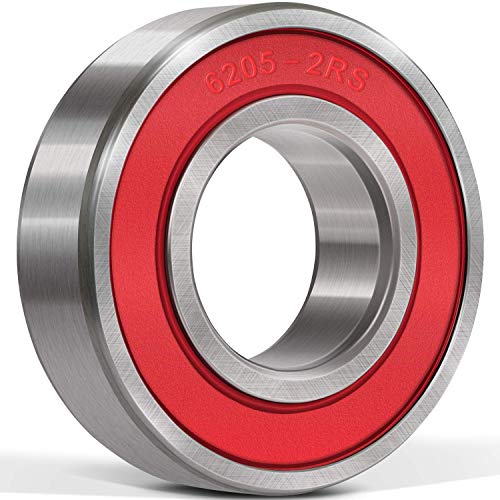 10 Pack 6205-2RS Double Rubber Seal Bearing 25x52x15mm,Pre Lubricated,Stable Performance,Cost Effective, Deep Groove Ball Bearings