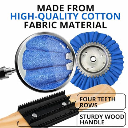 9PCS 8 Inch Aluminum Wheel Polishing Kit – Set with Aluminum Polishing Wheels Rake Buffing Compound and Airway Buffing Wheel Kit for Angle Grinder and Rim Shine Restoration - style: 9 PCS Multi Set