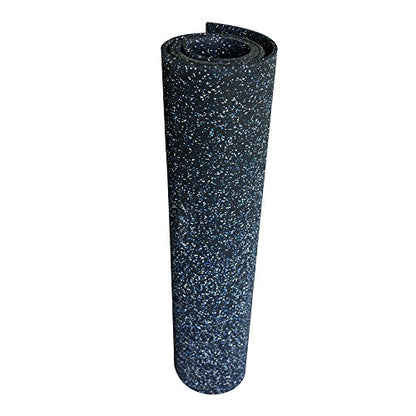 Rubber-Cal Elephant Bark Flooring 3/8-inch T x 4-feet - color: Black, size: 66"L x 48"W x 0.4"Th